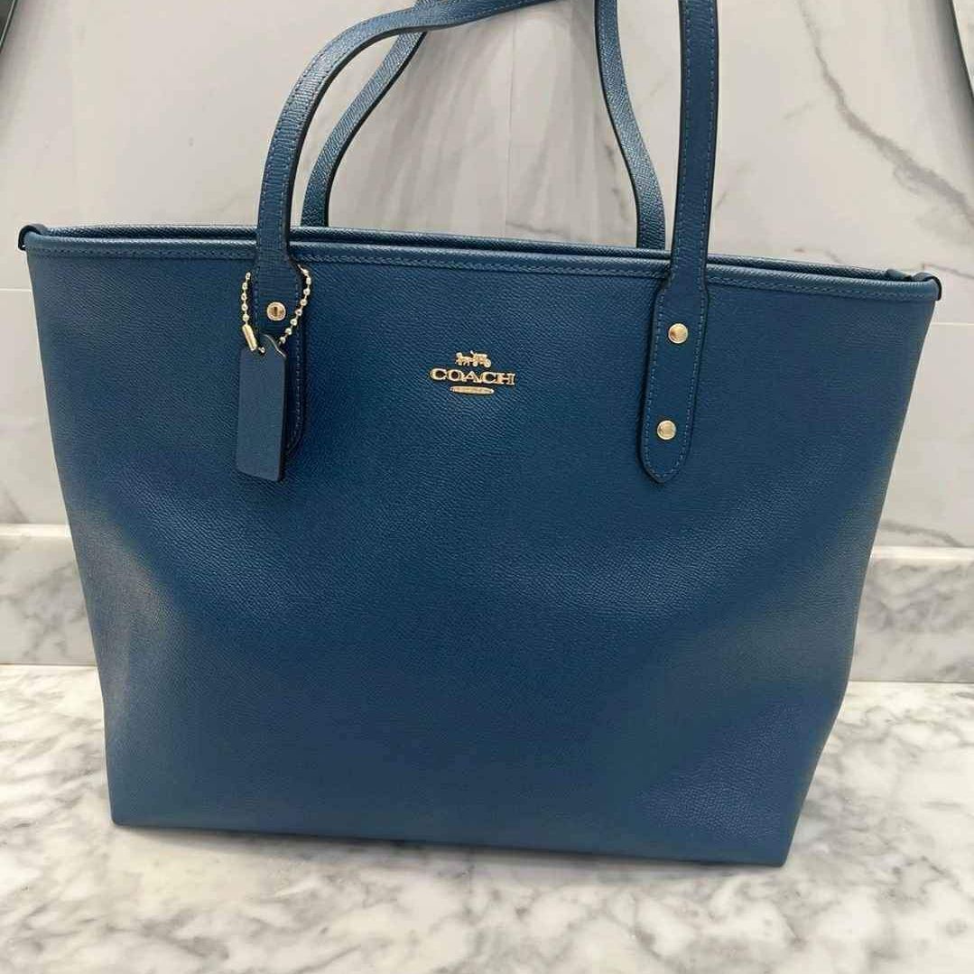 Coach Designer City Tote Stone Blue Purse Handbag